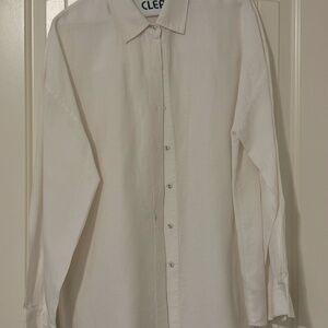Favorite Daughter White Long Sleeved Button Down Shirt - Sz Medium